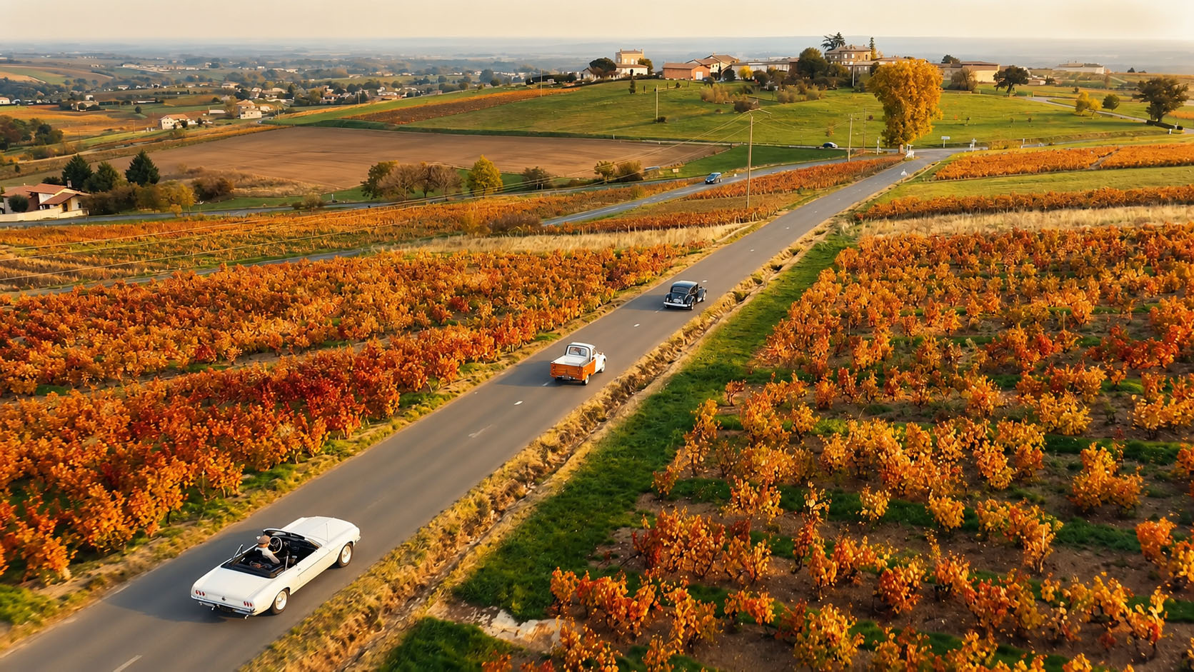 Route du Beaujolais lors d’une escapade Esprit Légende